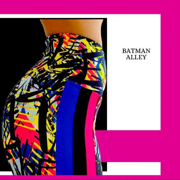 Cool Neon Graffiti Bombom Leggings - Picture 3 of 6